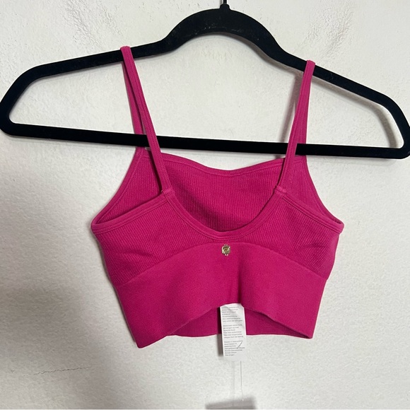 NWT Fabletics Cloud Seamless Ribbed Midi Bralette Fuchsia Pink XS - Picture 6 of 8